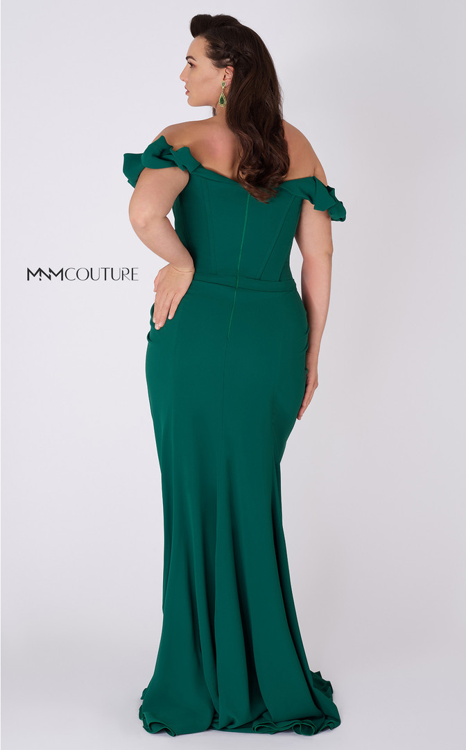 MNM Couture G0665 Crepe Sweetheart Neck Long Fitted Dress