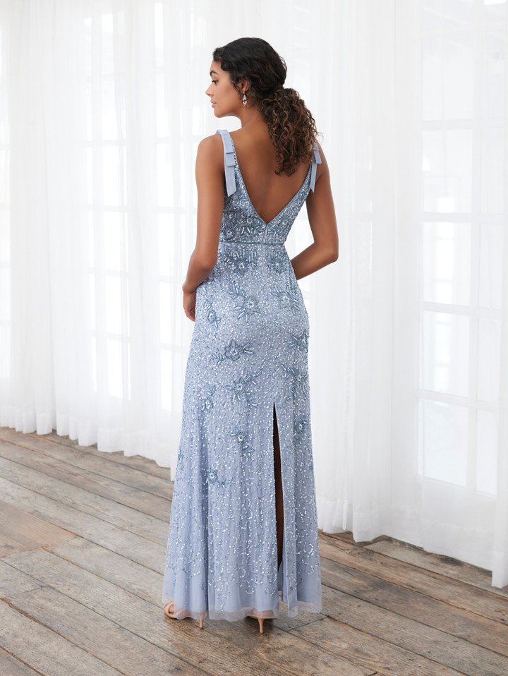 House of Wu 40397 Bead Mesh Sweetheart Neck Sleeveless Dress