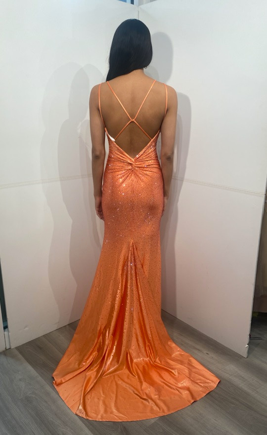 Jovani 220110 Sleeveless Deep V-neck Fitted Short Dress