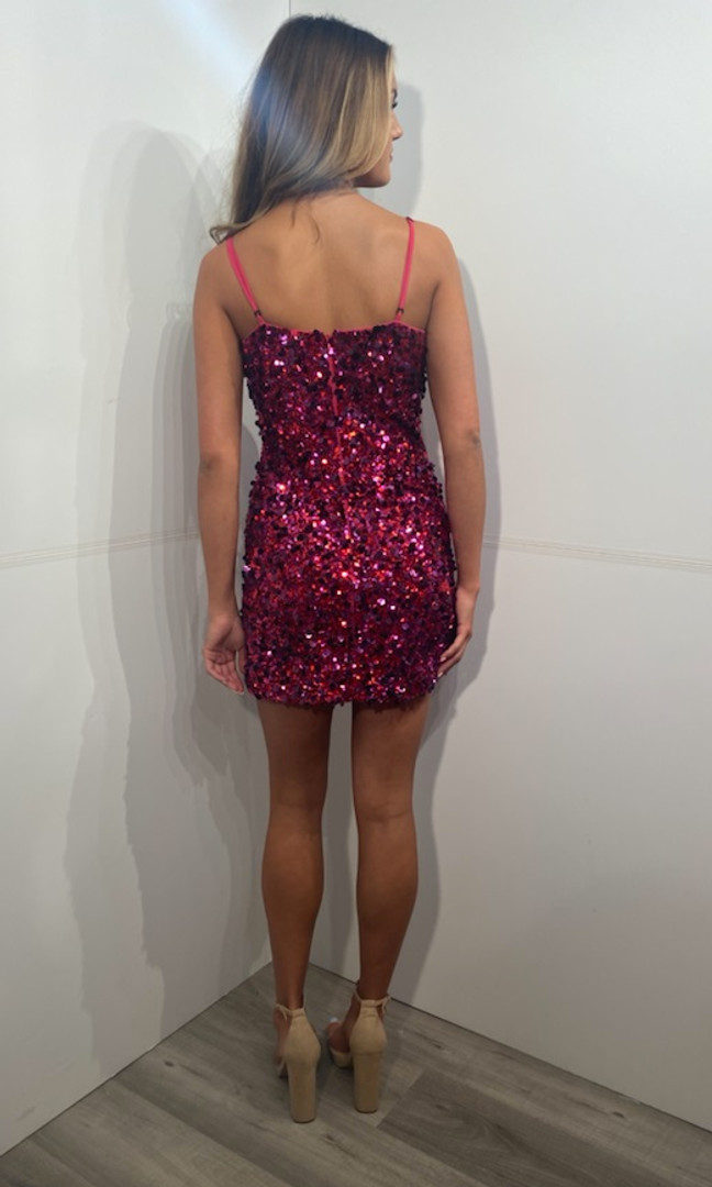 Jovani 09867 Strap Sleeve V-Neck Fitted Short Dress Jovani 09867 Strap Sleeve V-Neck Fitted Short Dress