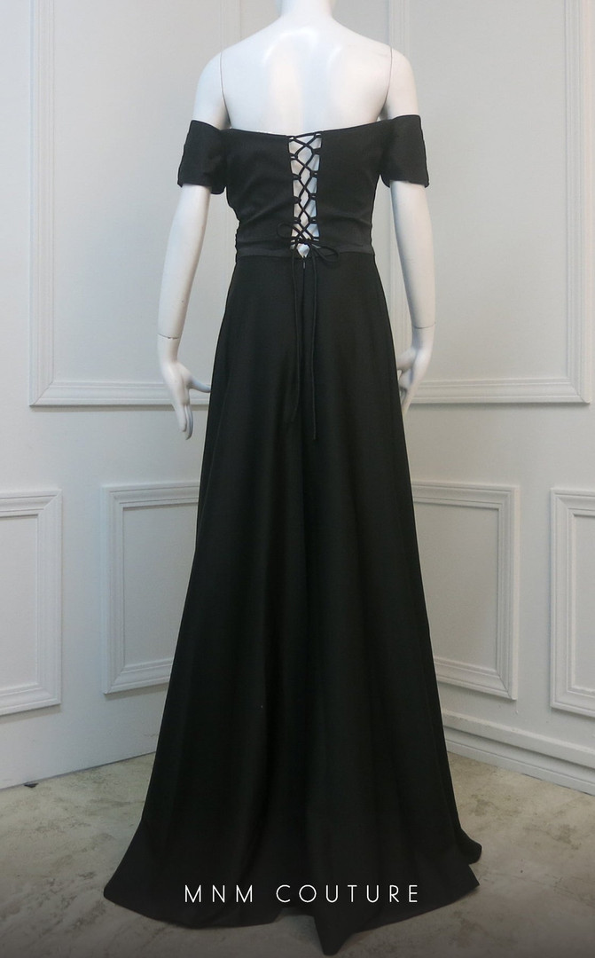 MNM Couture F6365 Sweetheart Neck Off Shoulder Long Dress