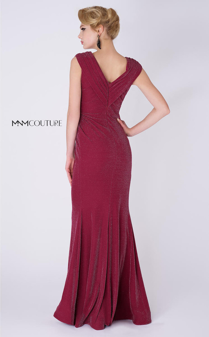 MNM Couture F0362 V-neck Embellished Sleeveless Long Dress