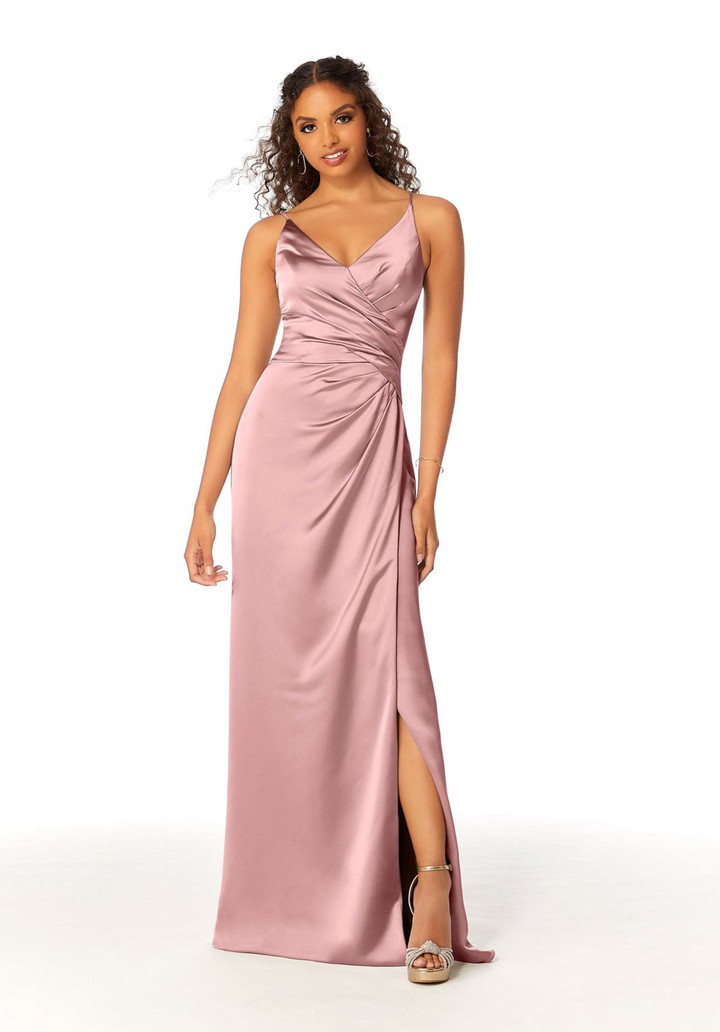 Morilee Bridesmaid 21810 Silky Satin V-neck A-Line Dress