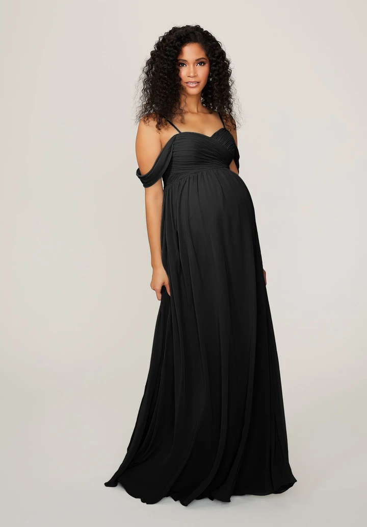Morilee Bridesmaid 14103 Off Shoulder Maternity Long Dress