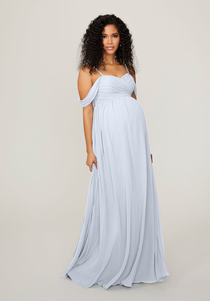 Morilee Bridesmaid 14103 Off Shoulder Maternity Long Dress