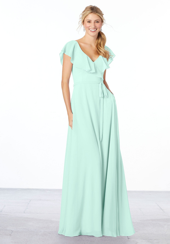 Morilee Bridesmaids 21657 Chiffon Cap Sleeves Long Dress Morilee Bridesmaids 21657 Chiffon Cap Sleeves Long Dress