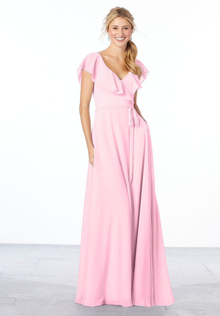 Morilee Bridesmaids 21657 Chiffon Cap Sleeves Long Dress Morilee Bridesmaids 21657 Chiffon Cap Sleeves Long Dress