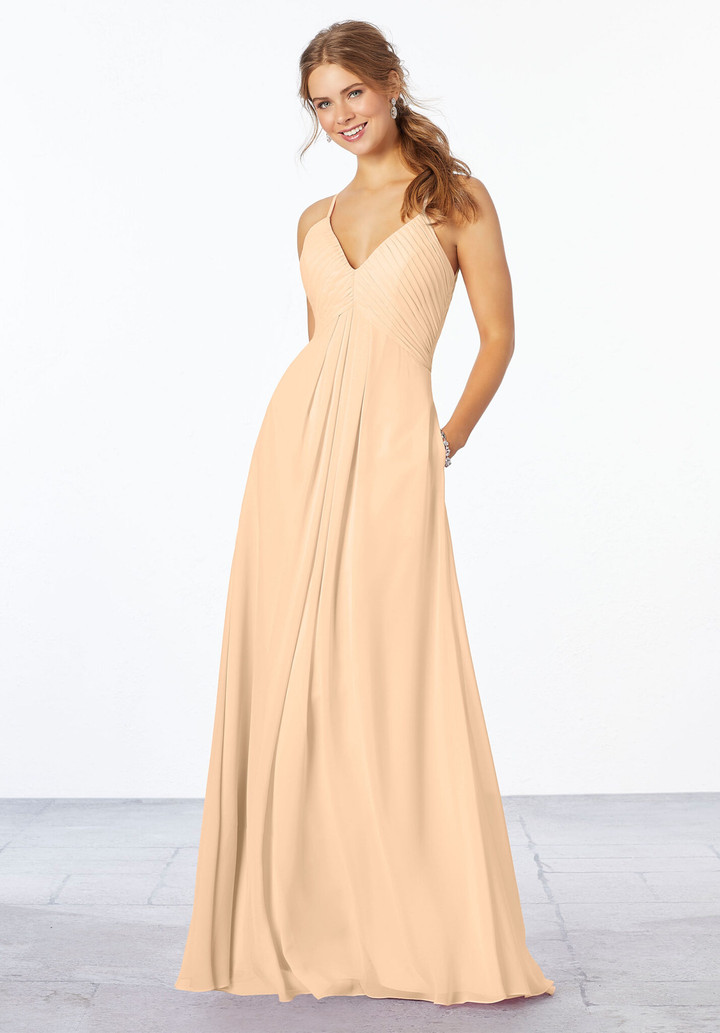Morilee Bridesmaid 21658 Chiffon Sleeveless V-neck Dress
