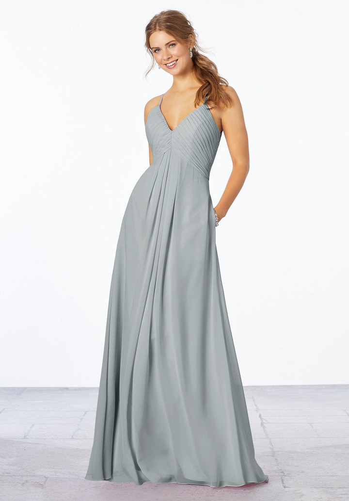 Morilee Bridesmaid 21658 Chiffon Sleeveless V-neck Dress