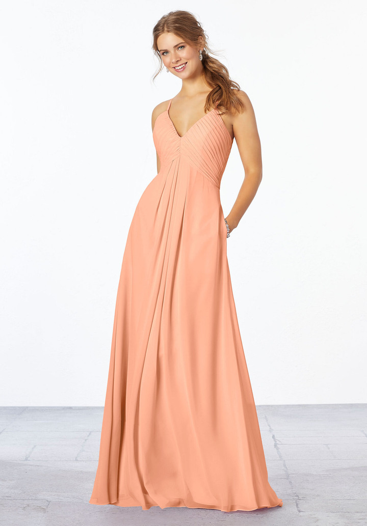 Morilee Bridesmaid 21658 Chiffon Sleeveless V-neck Dress
