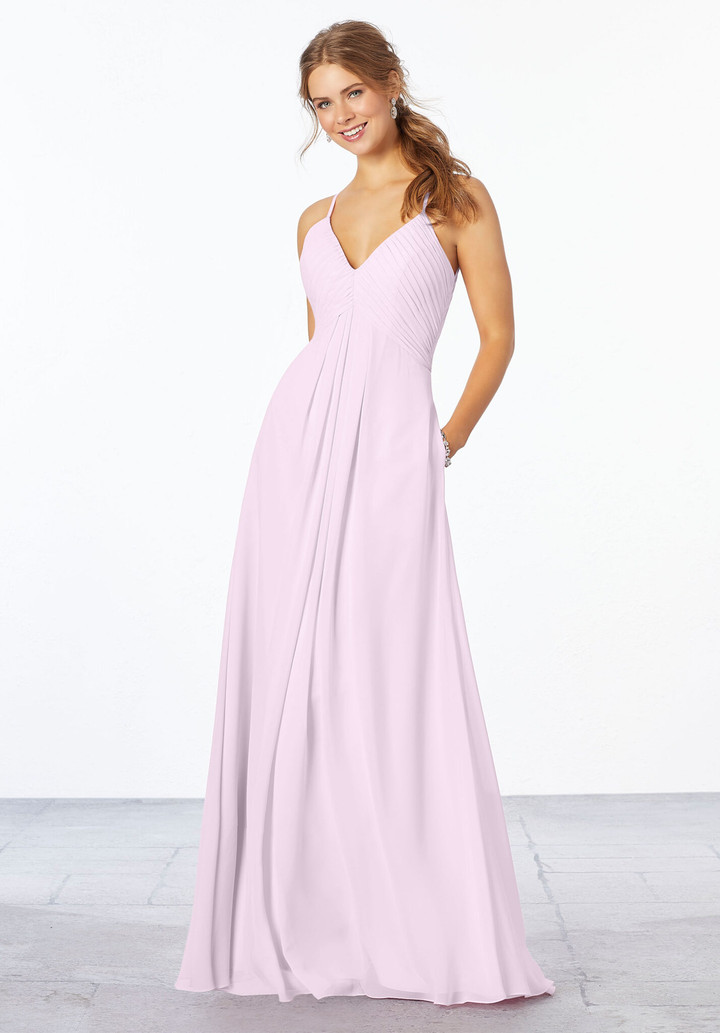 Morilee Bridesmaid 21658 Chiffon Sleeveless V-neck Dress