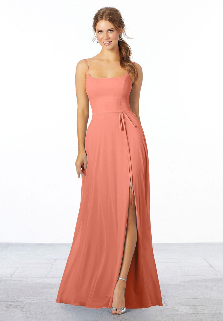 Morilee Bridesmaid 21668 Chiffon Sleeveless Sheath Dress