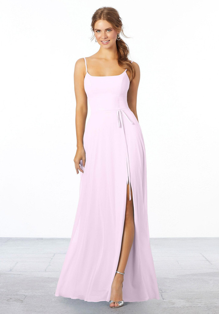 Morilee Bridesmaids 21668 Chiffon Sleeveless Sheath Dress