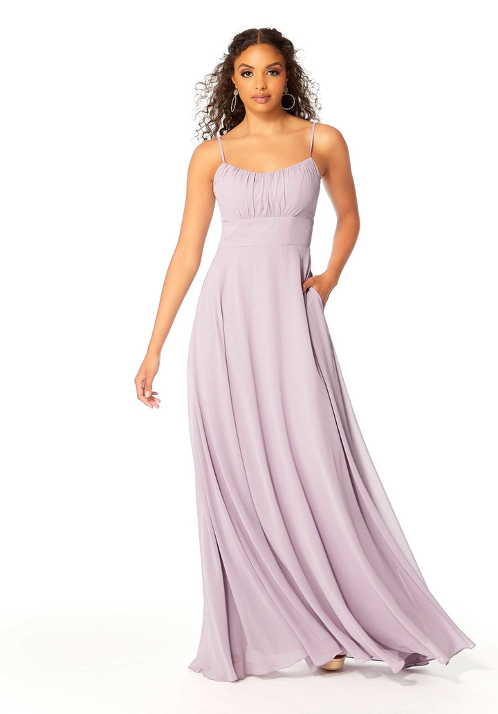 Morilee Bridesmaid 21803 Chiffon Scoop Neck A-Line Dress
