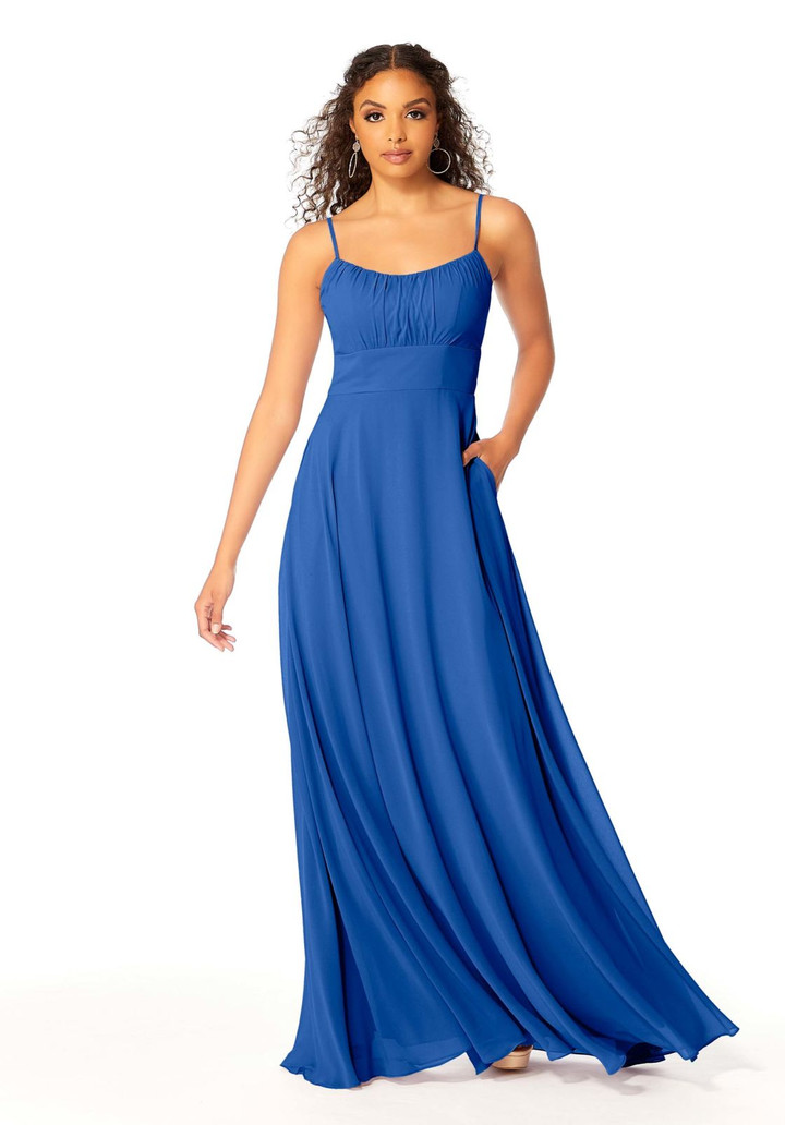 Morilee Bridesmaid 21803 Chiffon Scoop Neck A-Line Dress