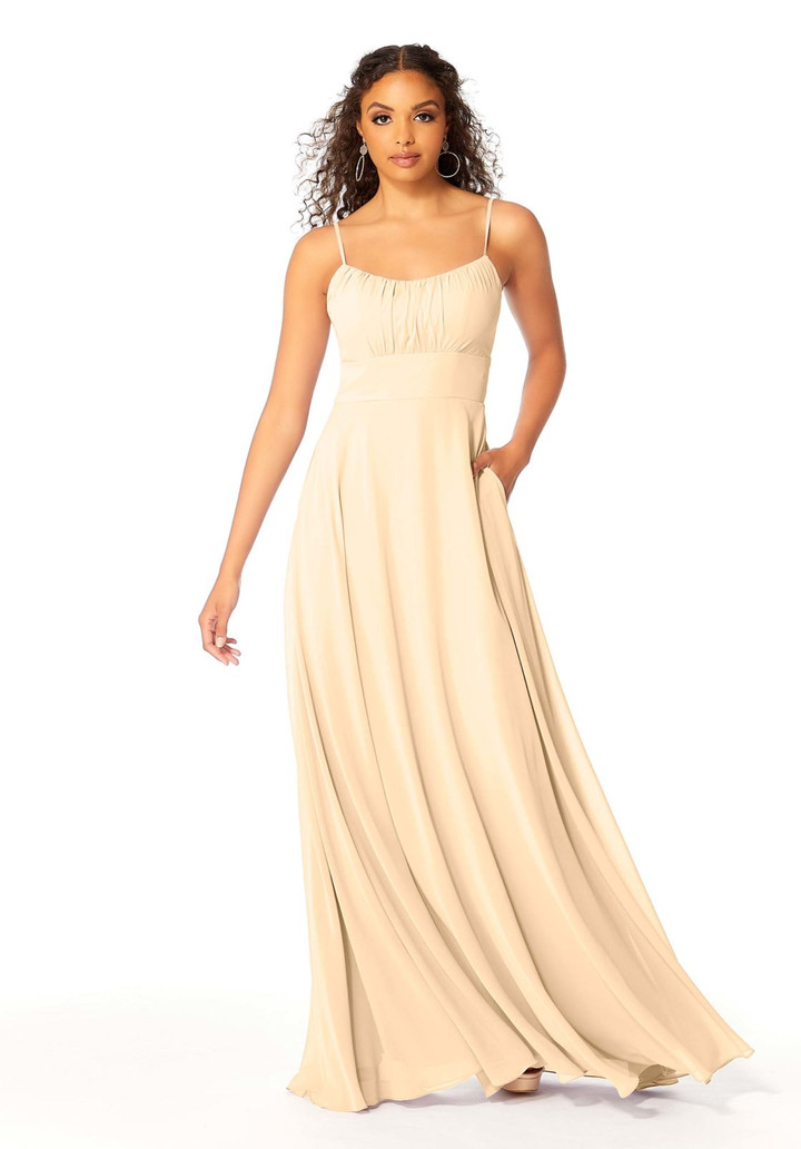 Morilee Bridesmaid 21803 Chiffon Scoop Neck A-Line Dress