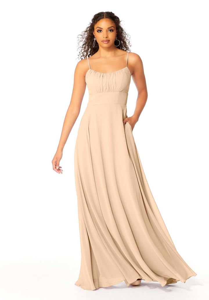 Morilee Bridesmaid 21803 Chiffon Scoop Neck A-Line Dress