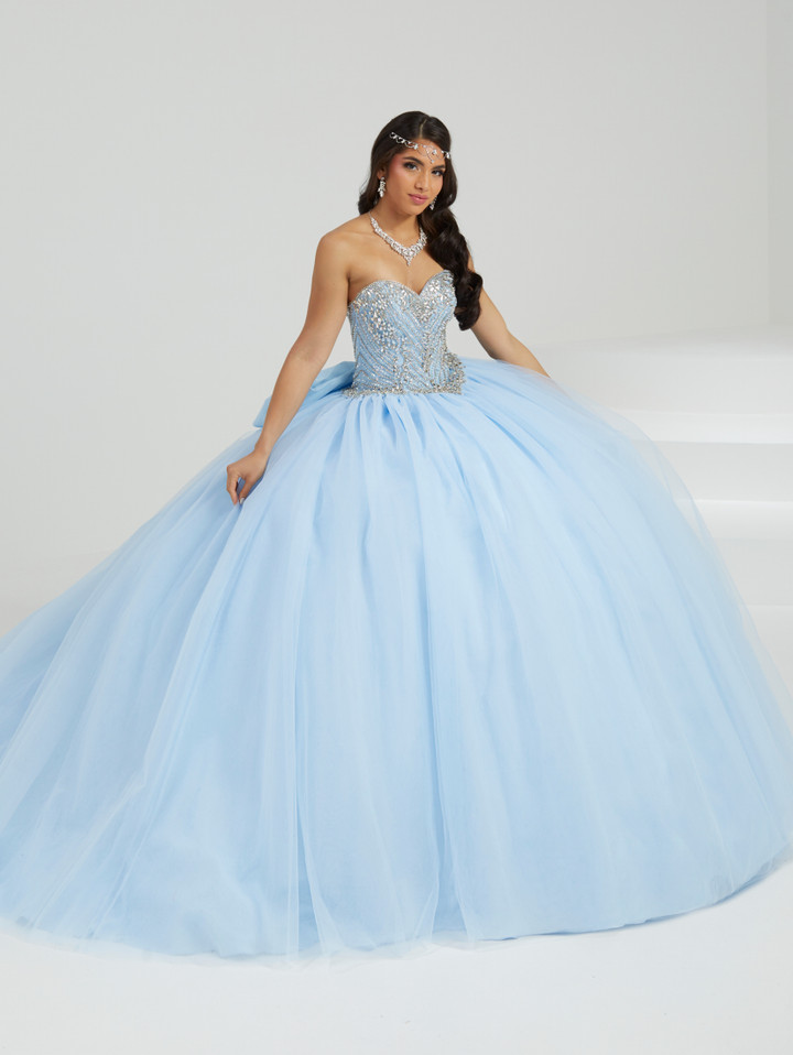 House of Wu 56485 Mini Sequin Knit Tulle Strapless Ballgown