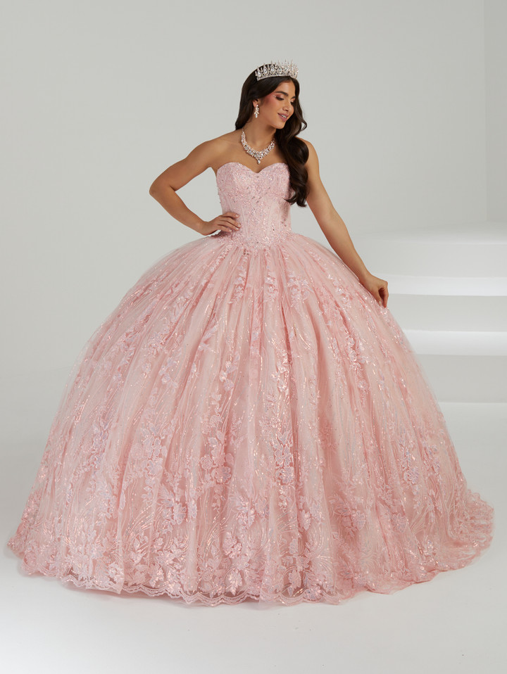 House of Wu 56477 Lace Tulle Sweetheart Neck Long Ballgown