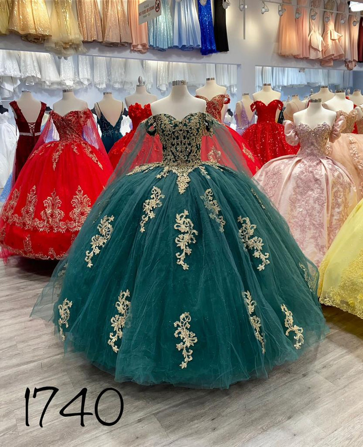 Dancing Queen 1740 Off Shoulder Sweetheart Neck Ballgown