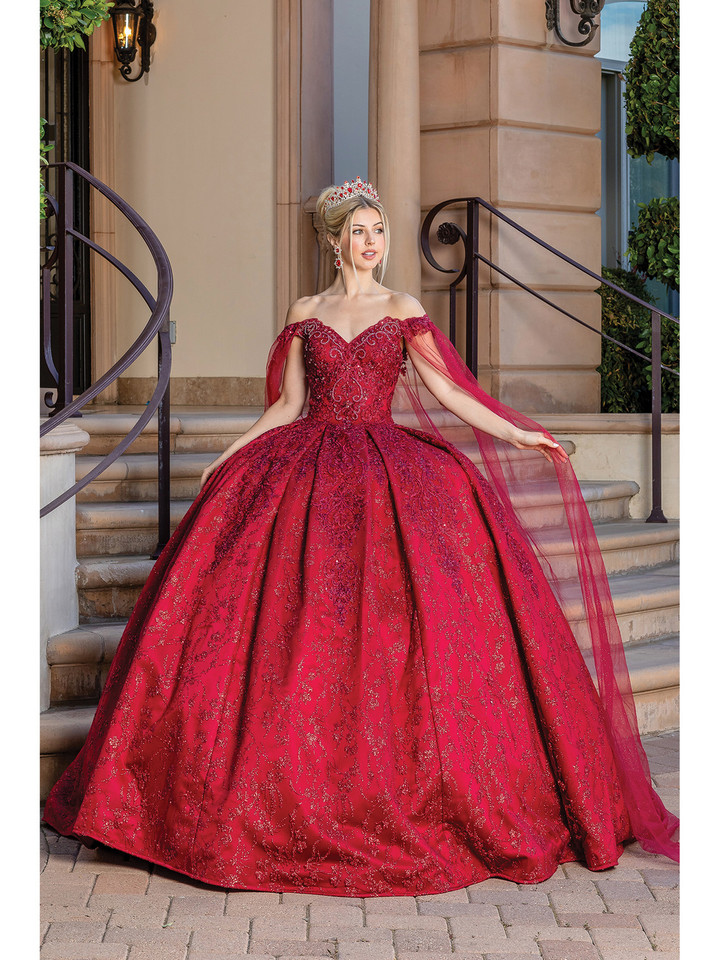Dancing Queen 1722 Off Shoulder Sweetheart Neck Ballgown