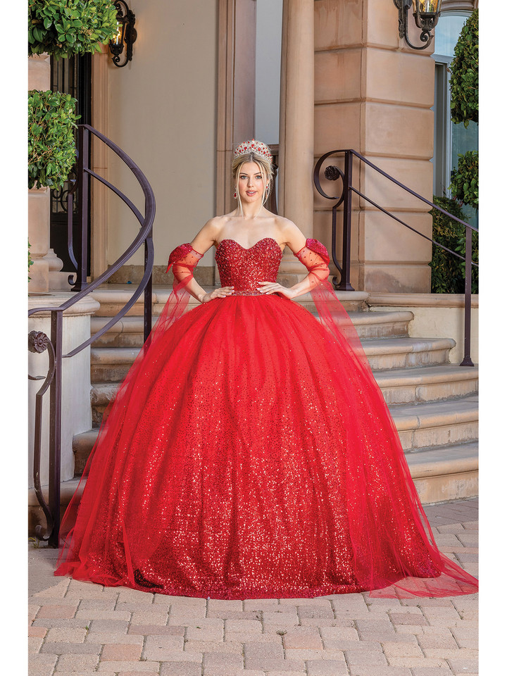 Dancing Queen 1683 Sweetheart Neck Strapless Long Ballgown