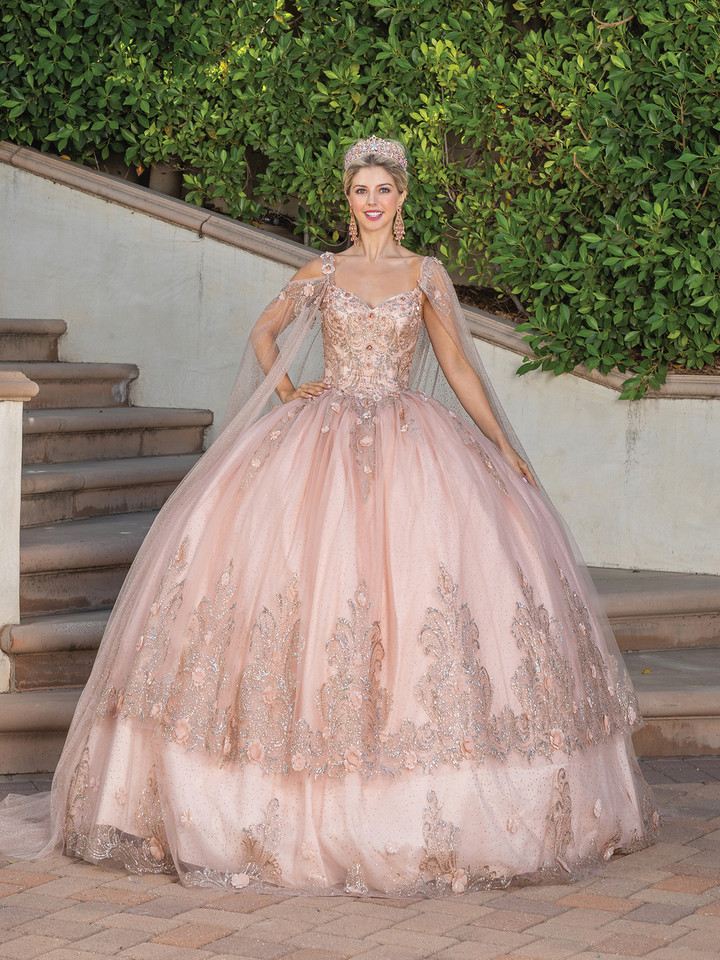 Dancing Queen 1676 V-neck Sleeveless Quinceanera Ballgown
