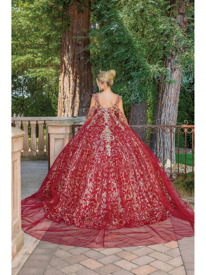 Dancing Queen 1670 Sweetheart Neck Cap Sleeve Ballgown