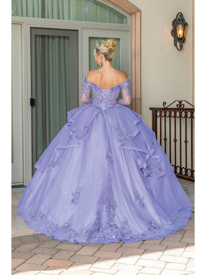 Dancing Queen 1667 Off Shoulder Sweetheart Neck Ballgown