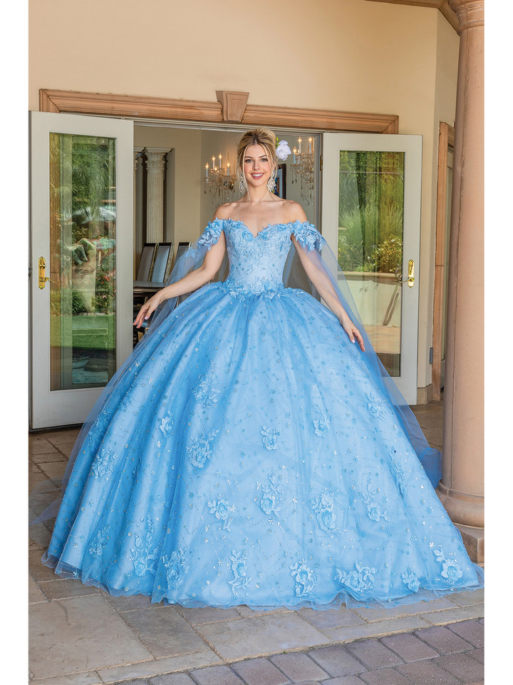 Dancing Queen 1660 Off Shoulder Sweetheart Neck Ballgown