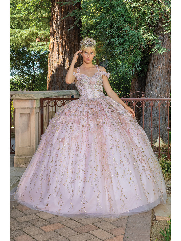 Dancing Queen 1640 Sweetheart Neck Glitter Tulle Ballgown