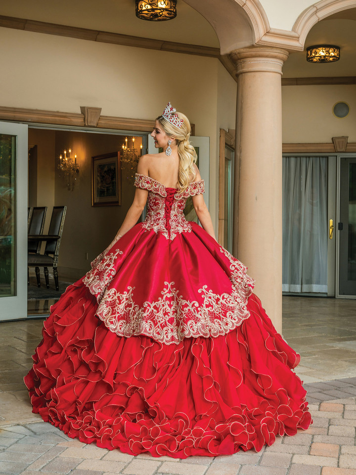 Dancing Queen 1599 Off Shoulder Sweetheart Neck Ballgown