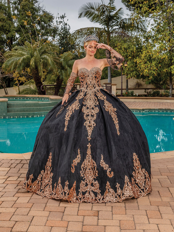 Dancing Queen 1512 Sweetheart Neck Embellishments Ballgown