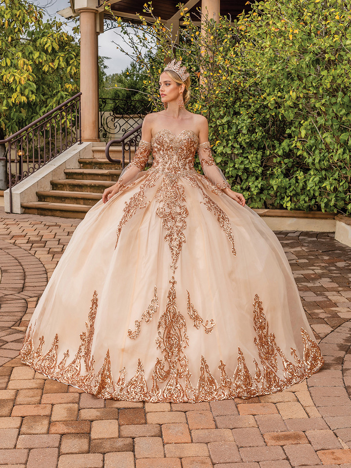 Dancing Queen 1512 Sweetheart Neck Embellishments Ballgown