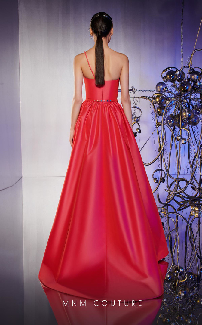 MNM Couture E0031 Taffeta Sleeveless Square Neck Long Dress
