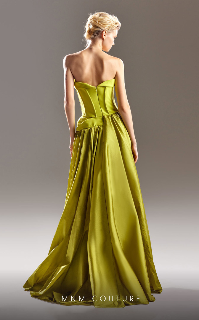 MNM Couture G1534 Crepe Sweetheart Neck Strapless Long Dress