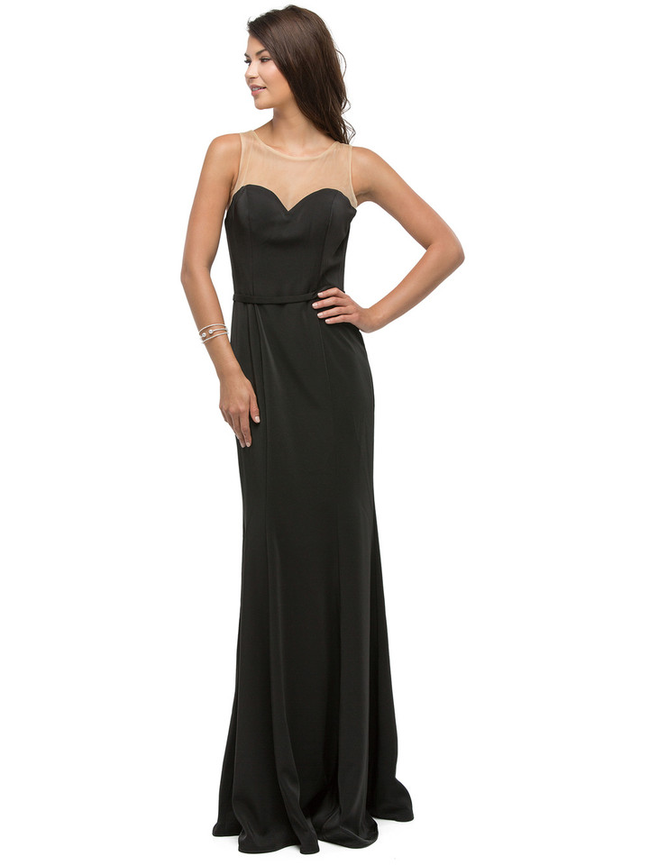 Dancing Queen 9524 Illusion Bateau Neck Sleeveless Dress