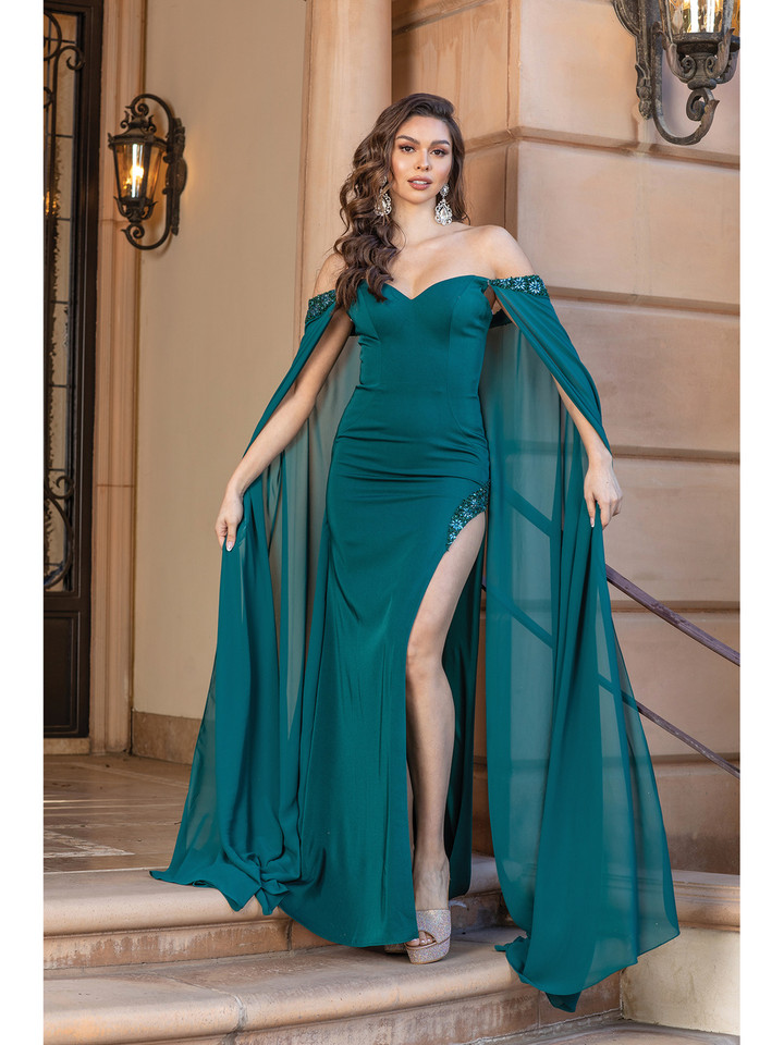 Dancing Queen 4306 Off Shoulder Sweetheart Neck Long Dress