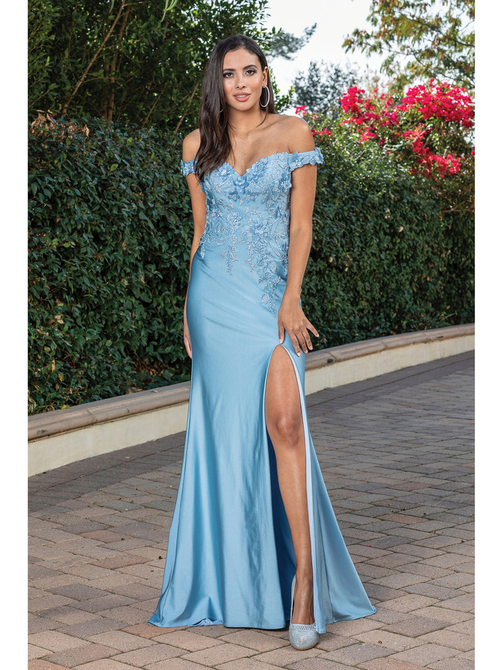 Dancing Queen 4291 Off-Shoulder Sweetheart Neck Long Dress