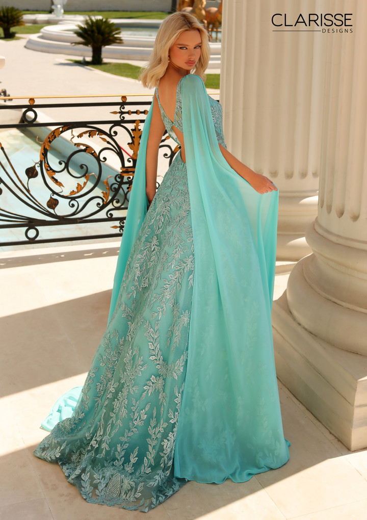 Clarisse 811040 Glittering Embroidered V-Neck Long Ballgown