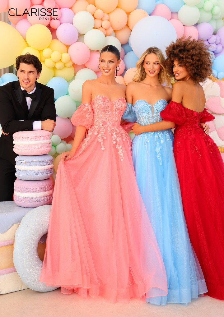 Clarisse 810721 Tulle Strapless Sweetheart Neck Ballgown