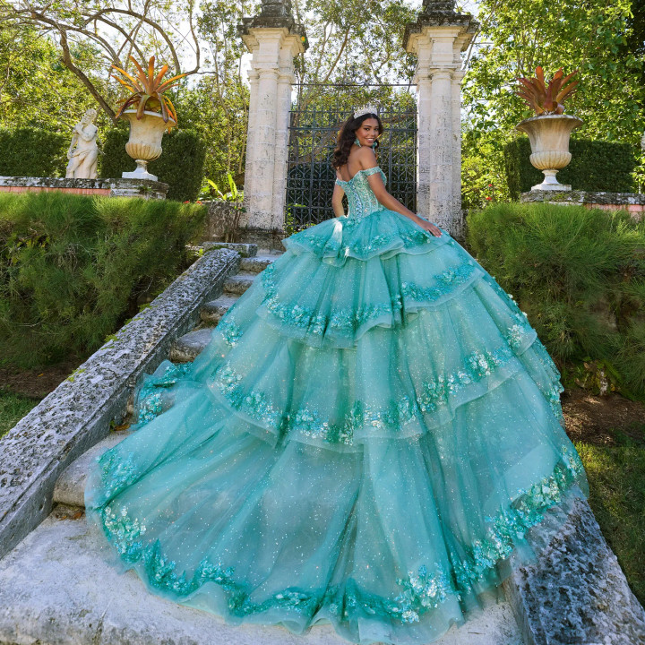 Princesa by Ariana Vara PR30131 Sequins Glitter Tulle Gown