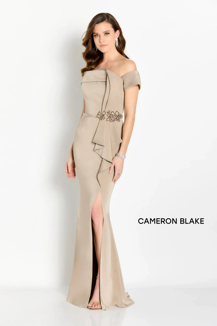 Cameron Blake by Mon Cheri CB761 Crepe Off Shoulder Dress