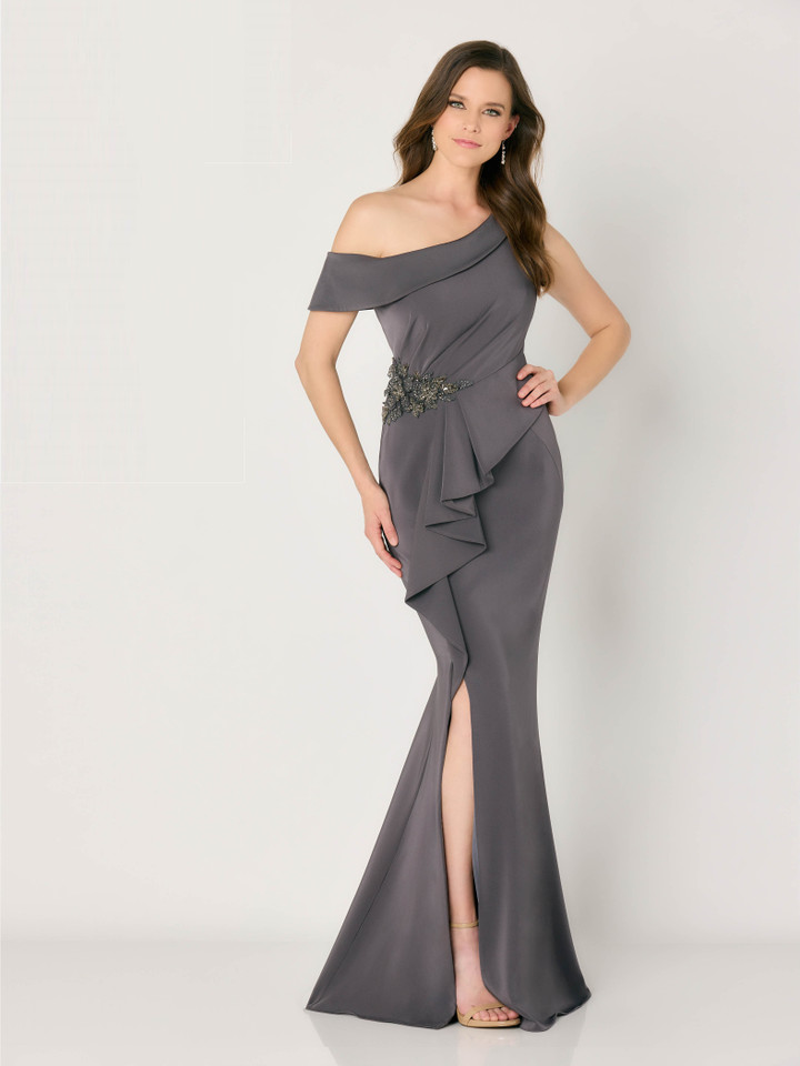 Cameron Blake by Mon Cheri CB782 Crepe Asymmetric Neck Dress