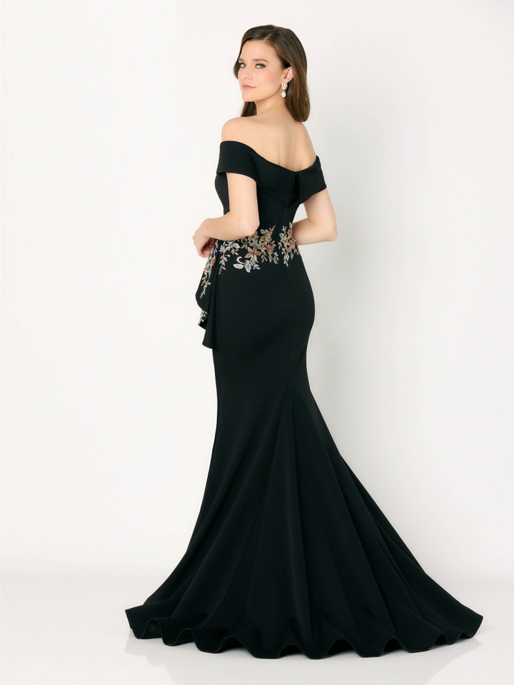 Cameron Blake by Mon Cheri CB779 Crepe Lace Applique Dress