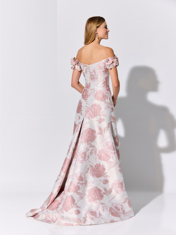 Ivonne D by Mon Cheri ID325 Brocade Pongee Lining Long Dress