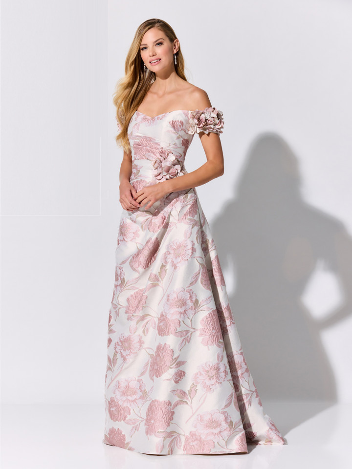 Ivonne D by Mon Cheri ID325 Brocade Pongee Lining Long Dress