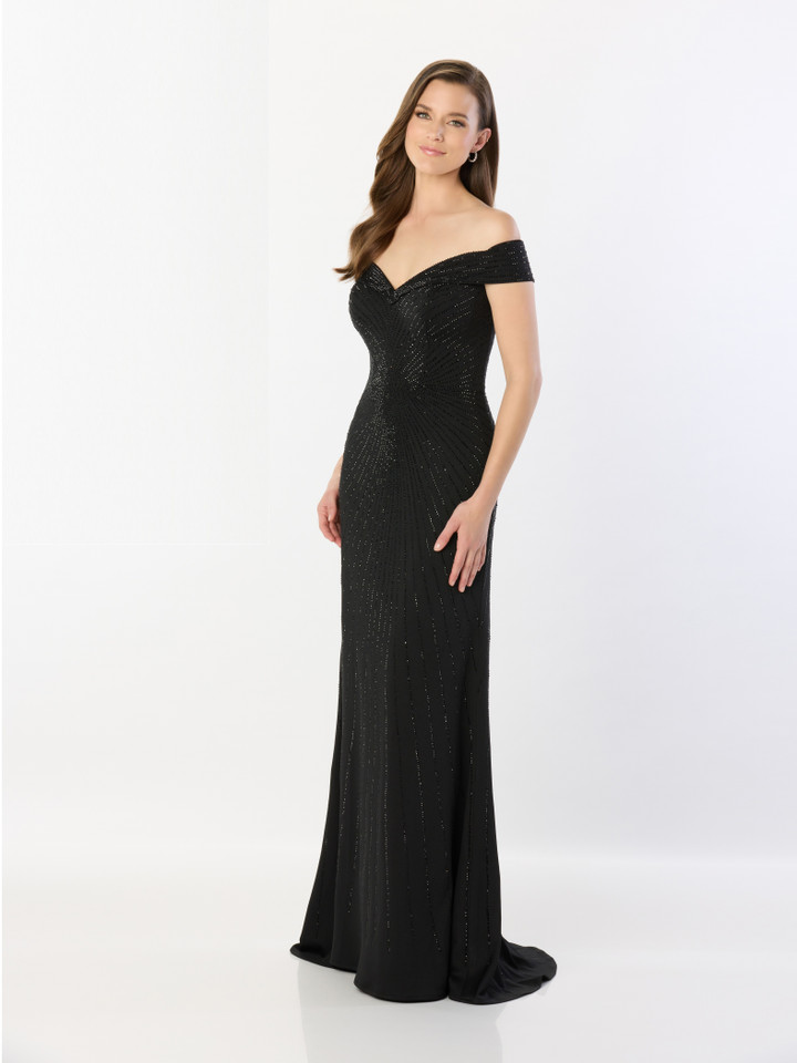 Montage by Mon Cheri M2234 Double Knit Jersey Stone Dress