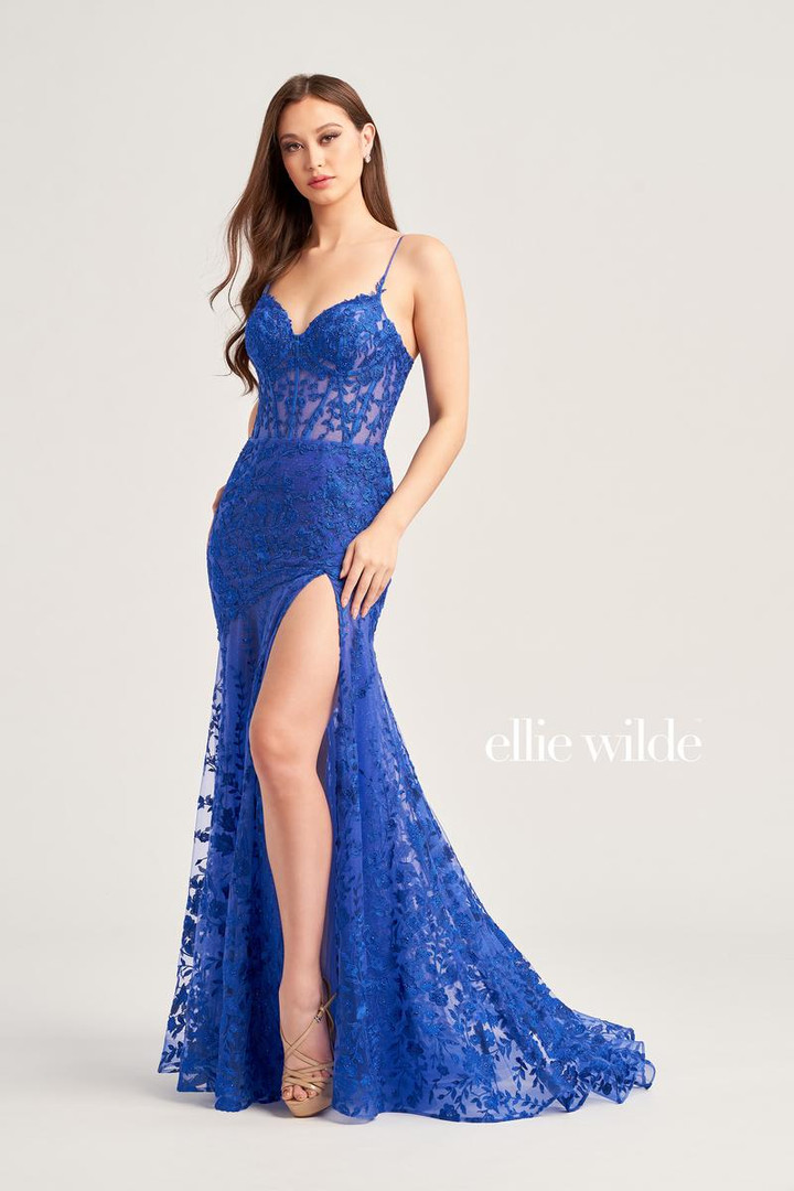 Ellie Wilde by Mon Cheri EW35005 Embroidered Tulle Dress