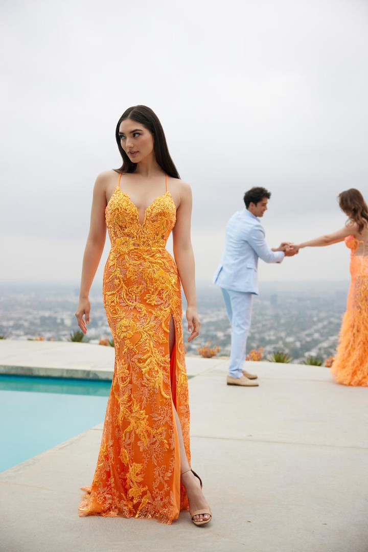 Ellie Wilde by Mon Cheri EW35006 Embroidered Tulle Dress